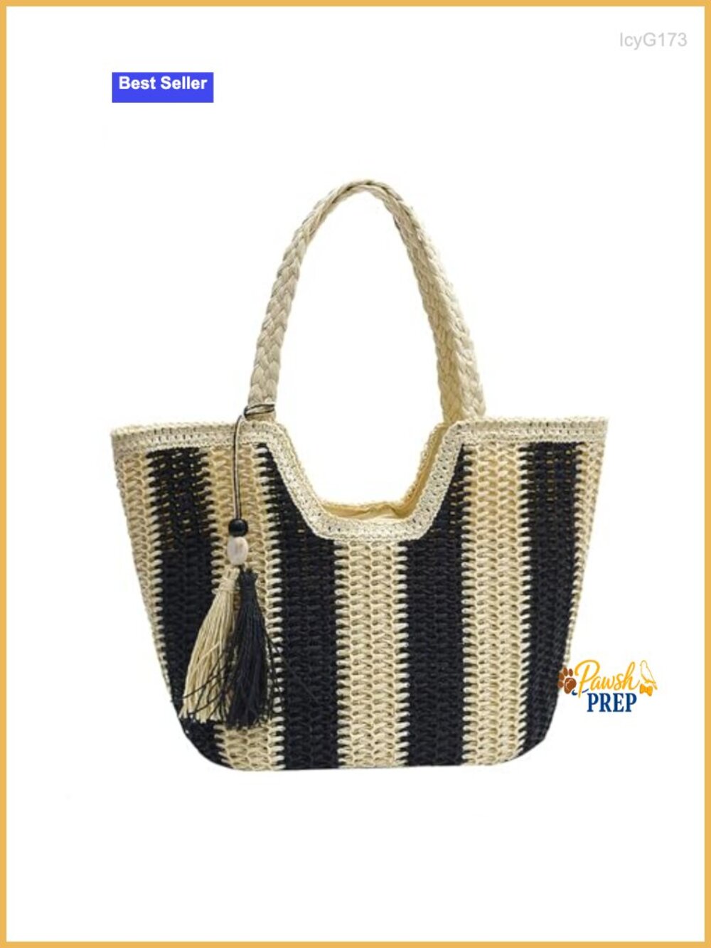 Straw Beach Tote Bag Large Woven Summer Boho Shoulder Handbag